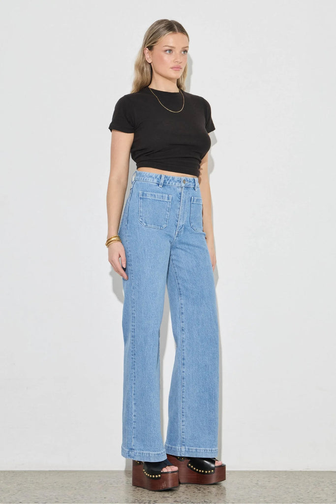 Rolla's Sailor Long Jean - Lily Blue