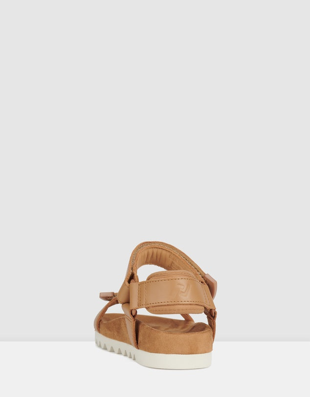 Rollie Sandal Tooth Wedge - Soft Tan