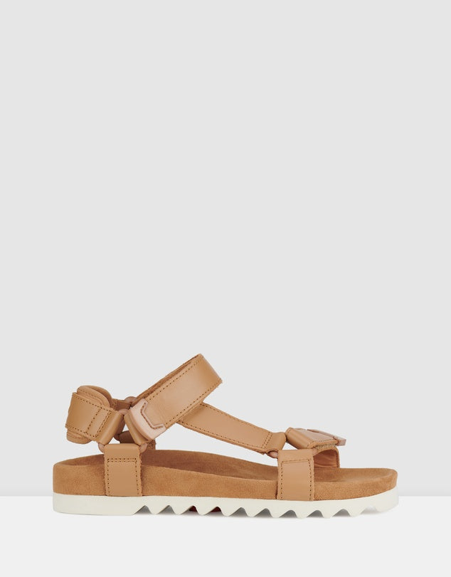 Rollie Sandal Tooth Wedge - Soft Tan