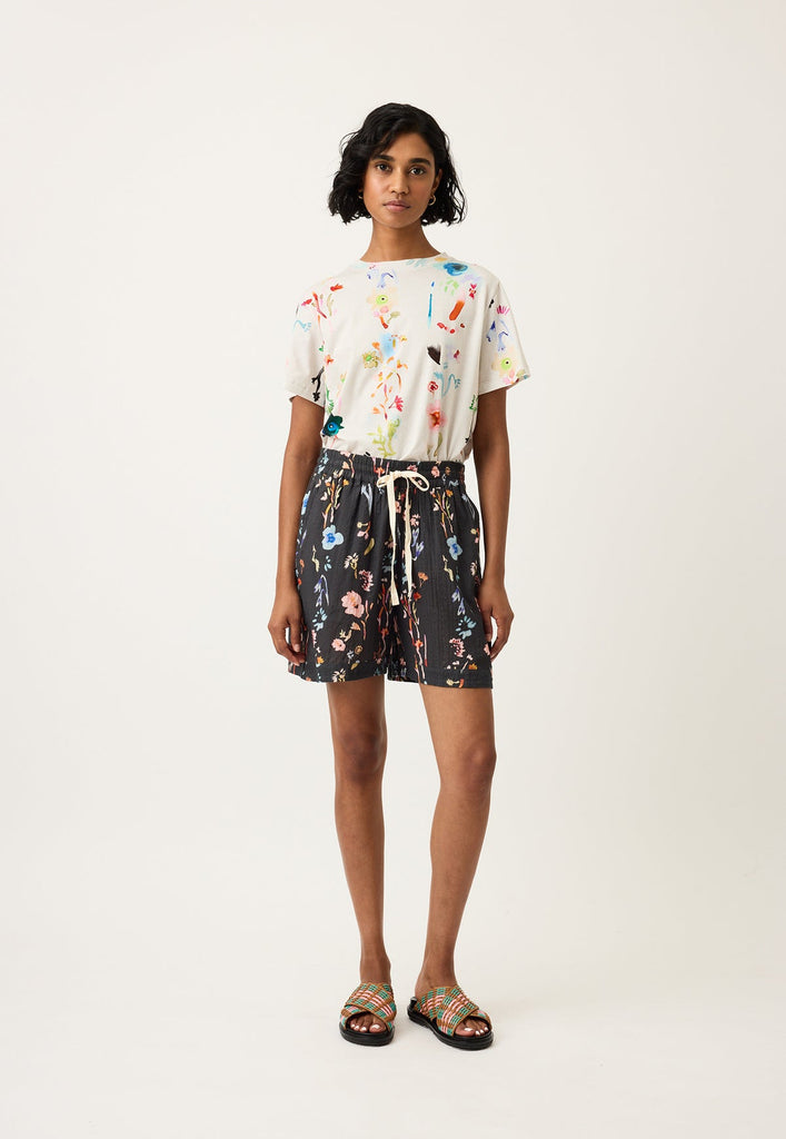 Nancybird Iris Shorts - Watercolour Charcoal