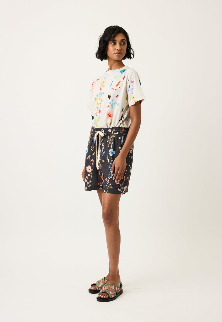 Nancybird Iris Shorts - Watercolour Charcoal