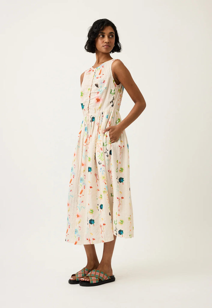 Nancybird Khai Dress - Watercolour Cream