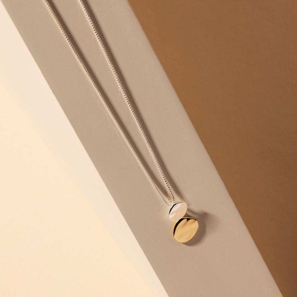 Najo Shard Double Disk Necklace