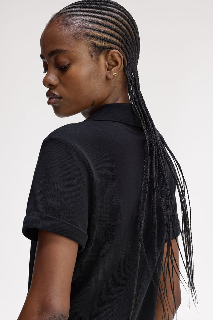 Fred Perry x Amy Winehouse Pocket Detail Pique Dress - Black