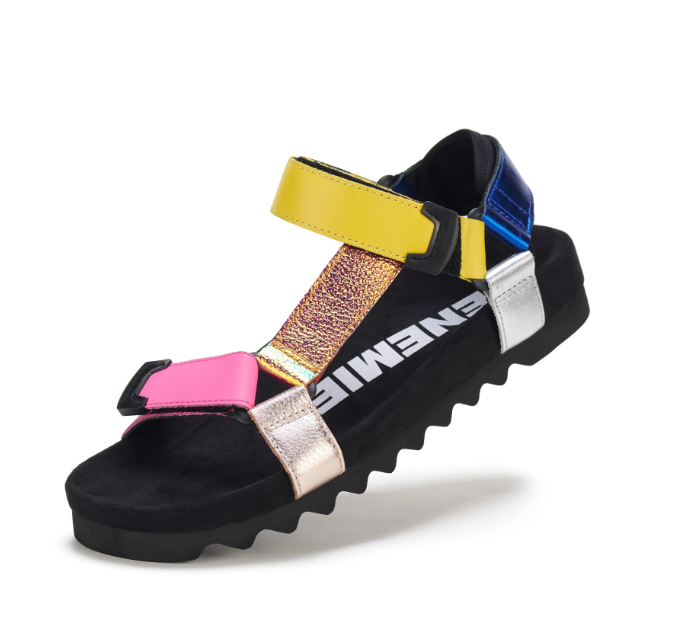 Rollie Sandal Tooth Wedge - Mix Metallic