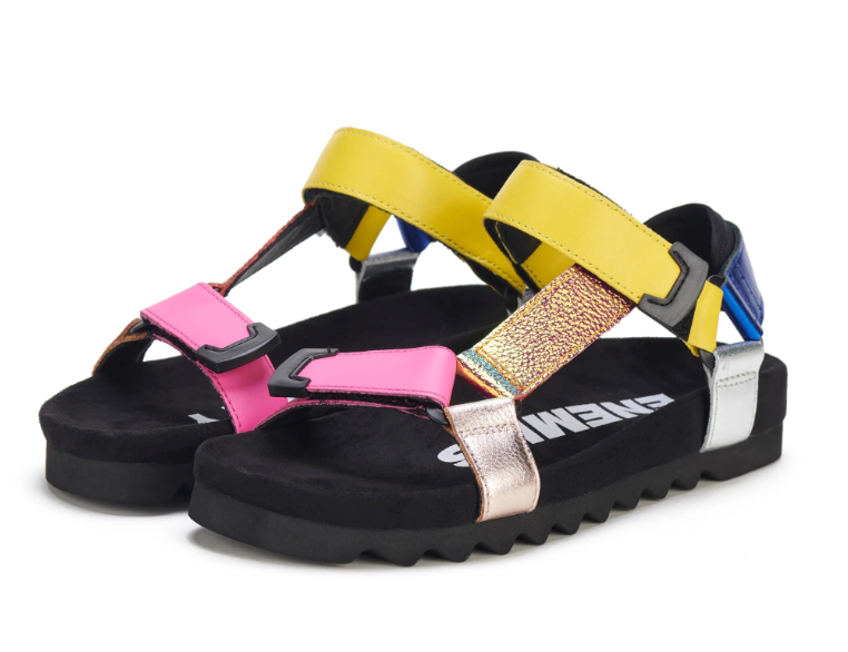 Rollie Sandal Tooth Wedge - Mix Metallic