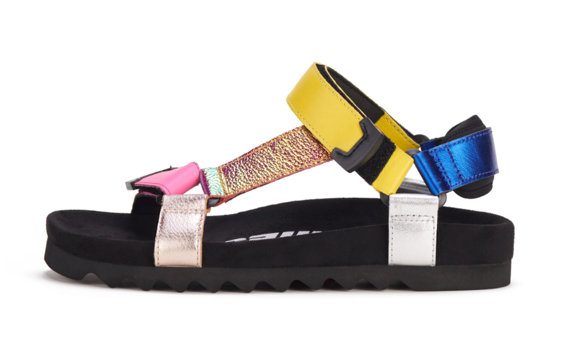 Rollie Sandal Tooth Wedge - Mix Metallic