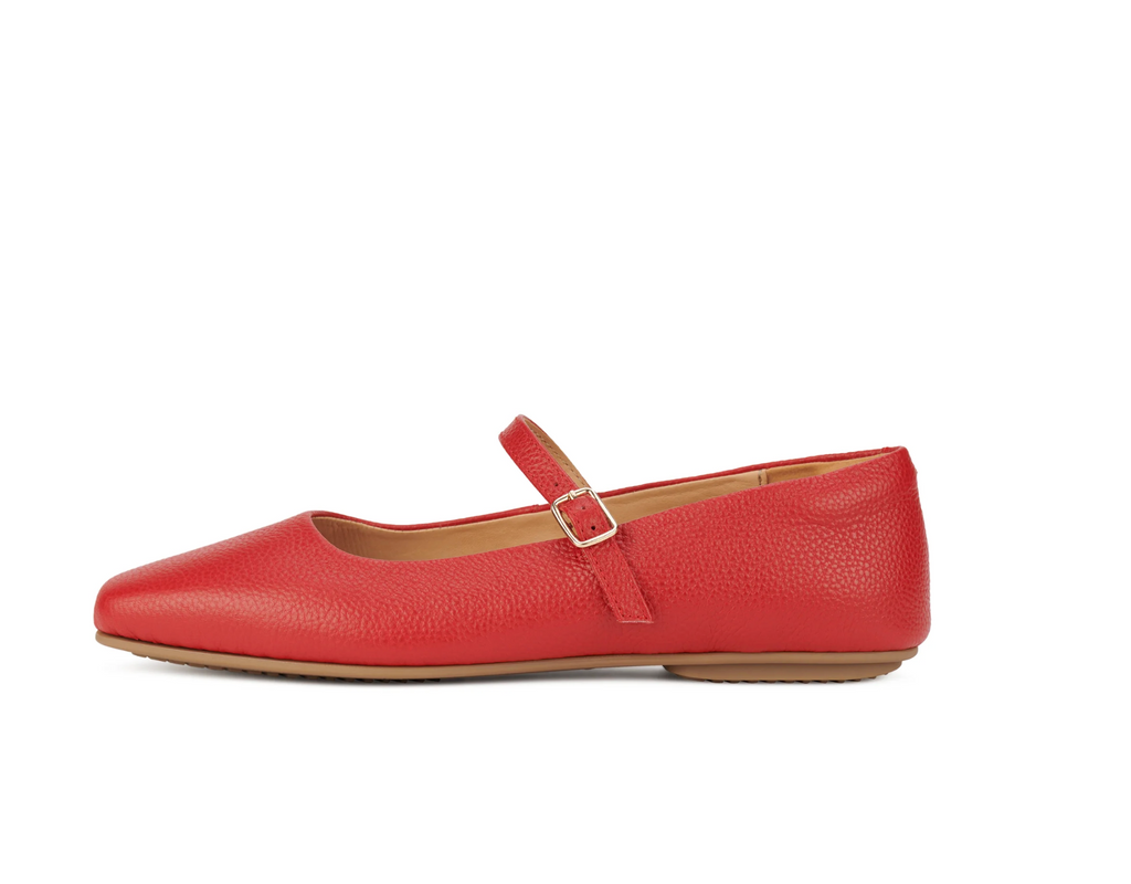 Rollie Ballet MJ Square Toe Flat - Retro Red