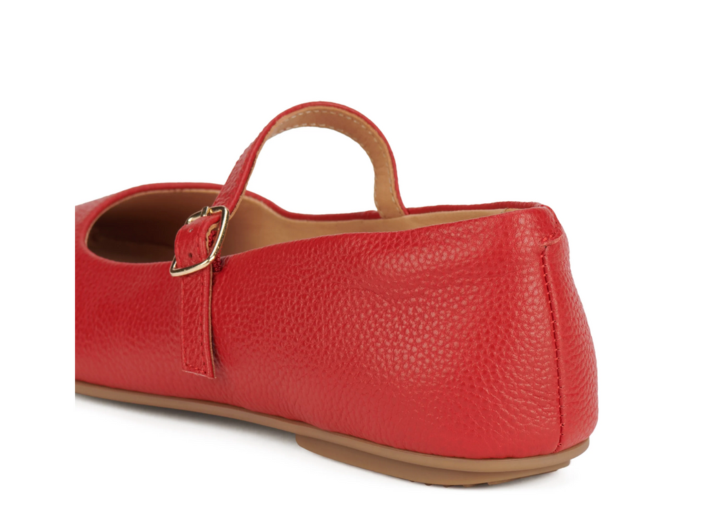 Rollie Ballet MJ Square Toe Flat - Retro Red