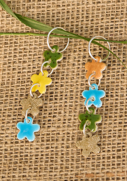 Togetherness Drop Earrings - Chainmail