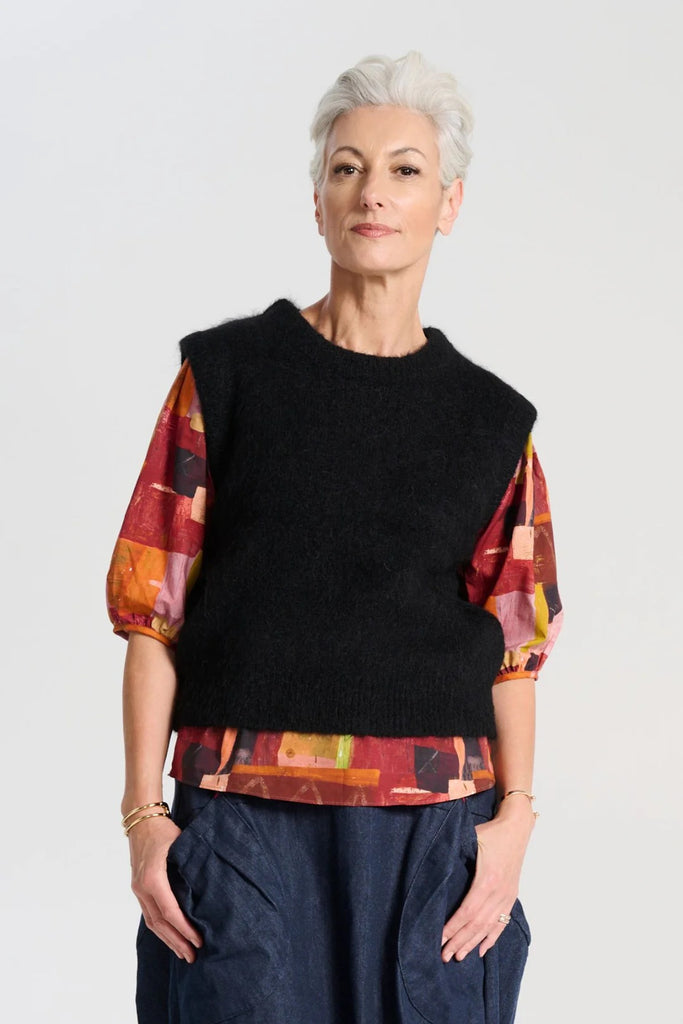 Olga De Polga Aspen Knit Vest - Black