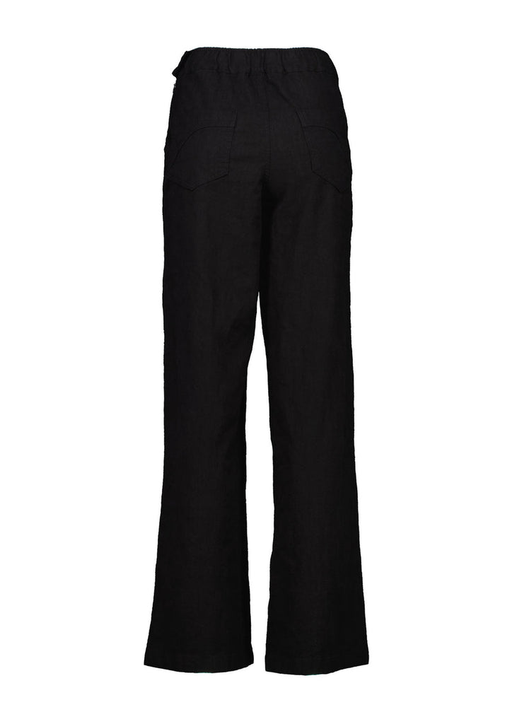 Olga De Polga Peggy Long Linen Pants - Black