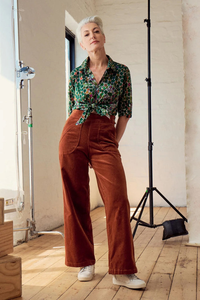 Olga De Polga Peggy Lou Long Cord Pants - Caramel