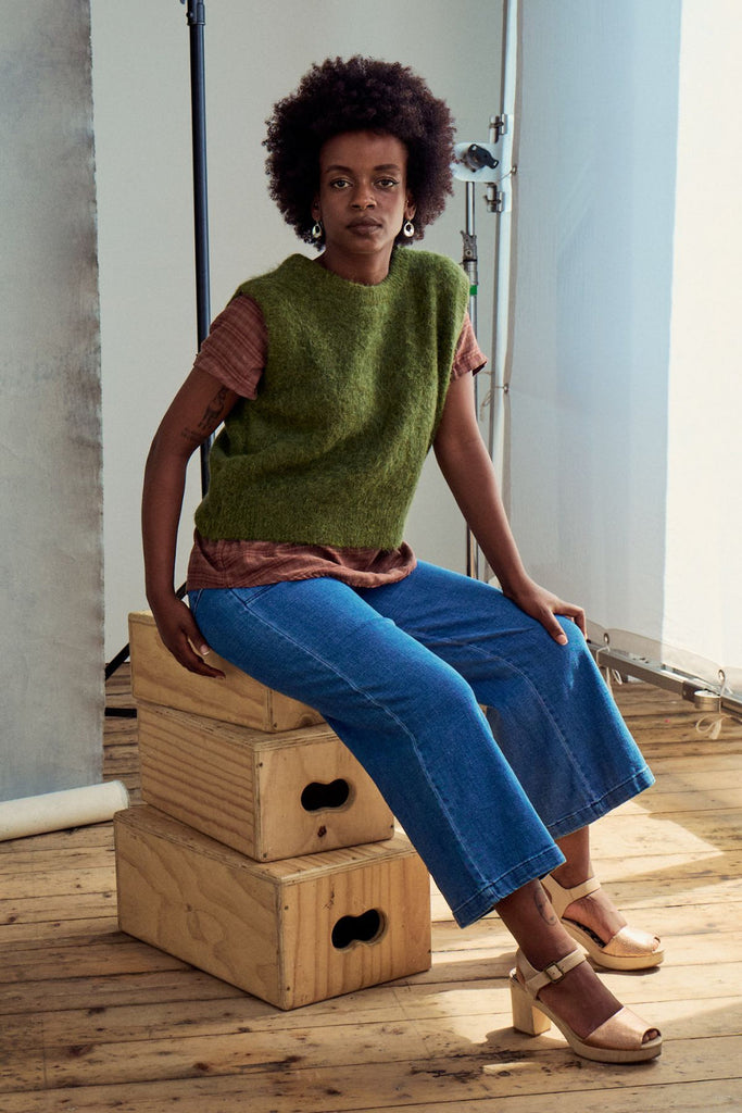 Olga De Polga Aspen Knit Vest - Moss