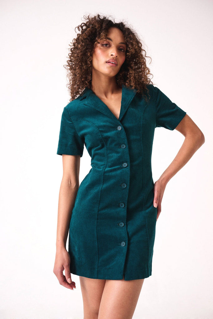 Rolla's Francoise Stretch Cord Dress - Forest