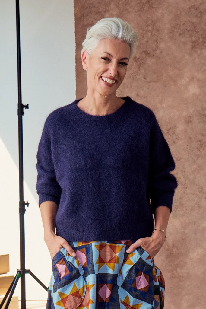 Olga De Polga Aspen Knit Sweater - Navy