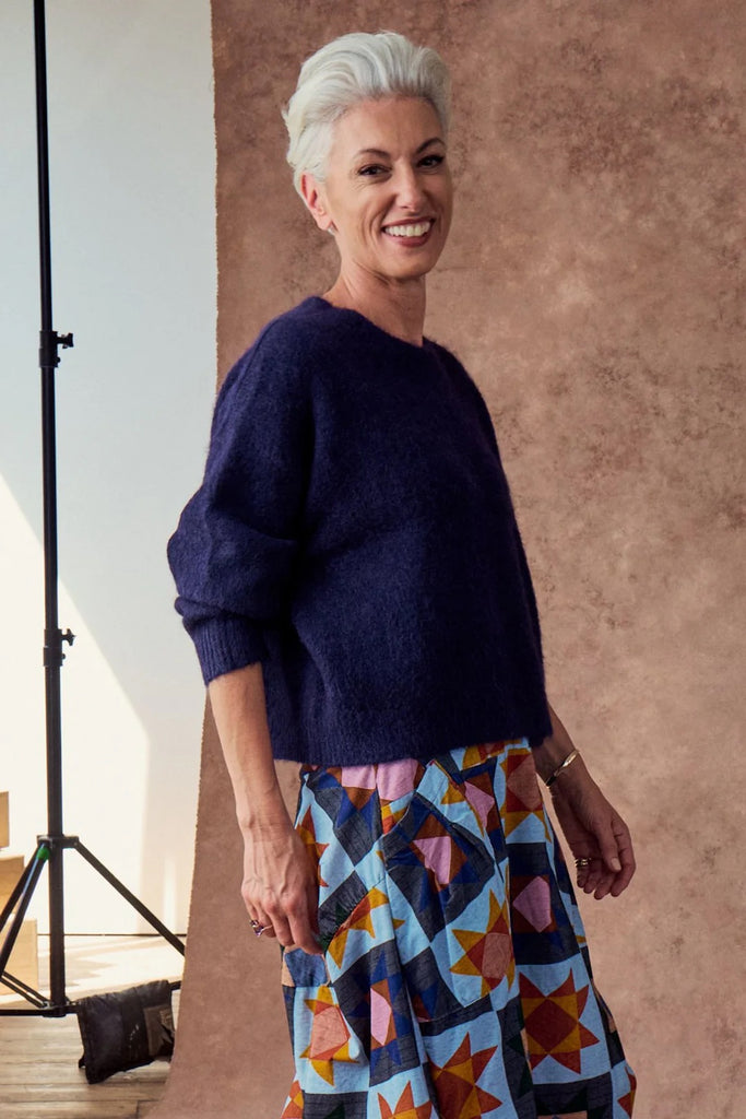Olga De Polga Aspen Knit Sweater - Navy