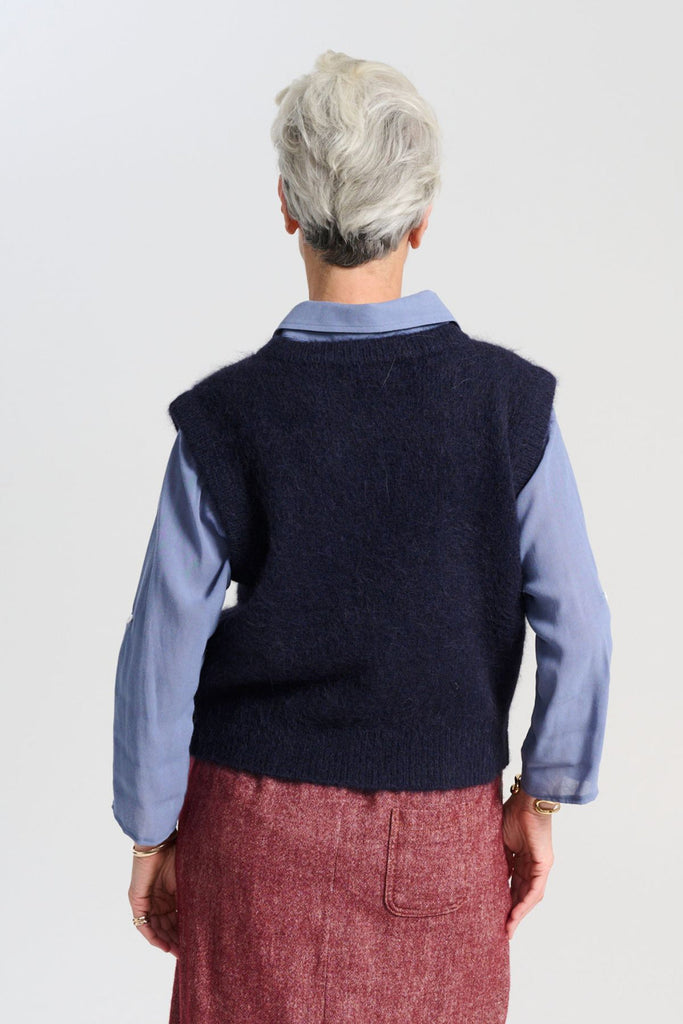 Olga De Polga Aspen Knit Vest - Navy