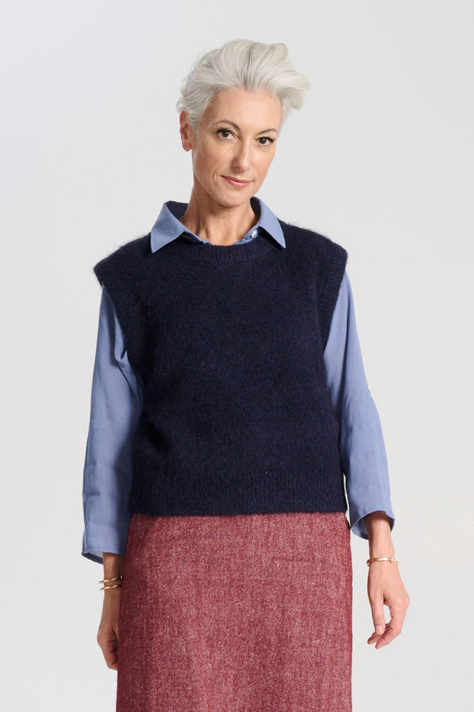 Olga De Polga Aspen Knit Vest - Navy