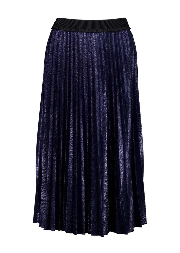 Olga De Polga Champagne Pleat Skirt - Navy