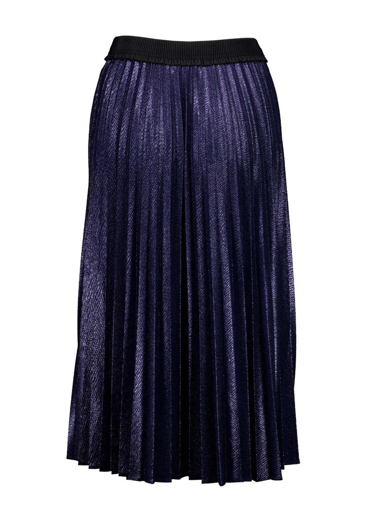 Olga De Polga Champagne Pleat Skirt - Navy