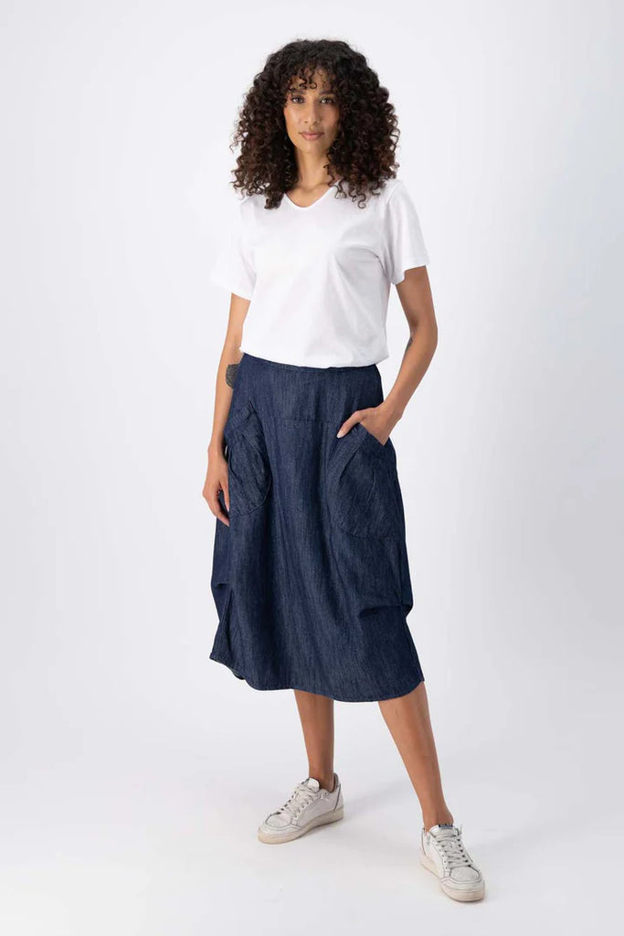 Olga De Polga Milwaukee Classic Skirt - Dark Wash