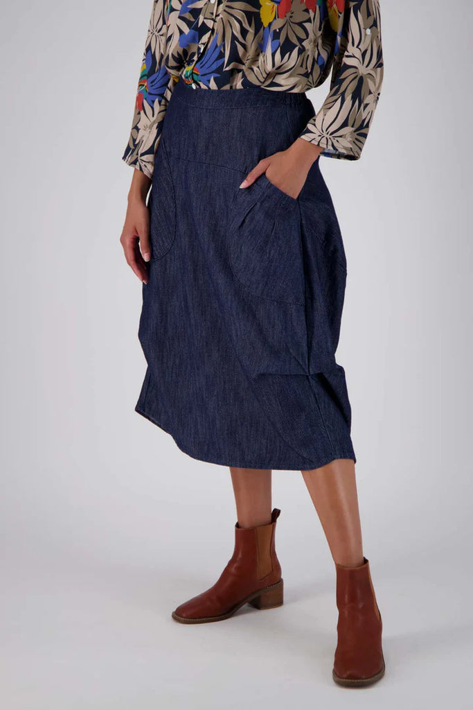 Olga De Polga Milwaukee Classic Skirt - Dark Wash