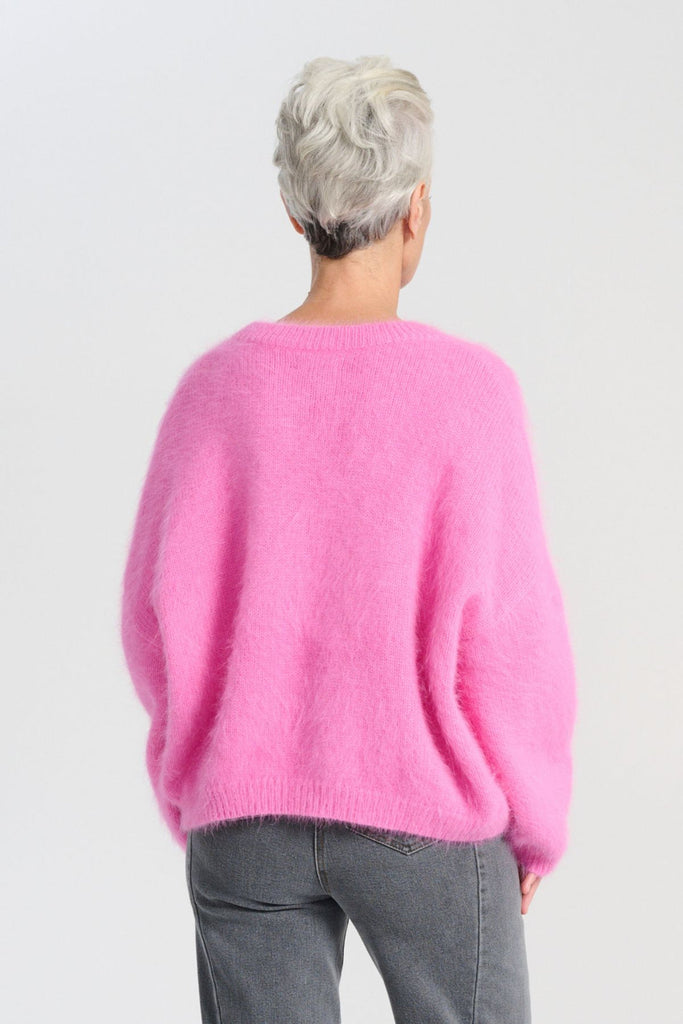 Olga De Polga Montreal Angora Knit Sweater - Bubblegum