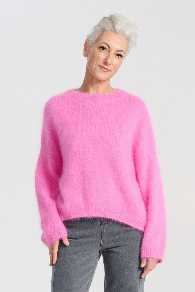 Olga De Polga Montreal Angora Knit Sweater - Bubblegum
