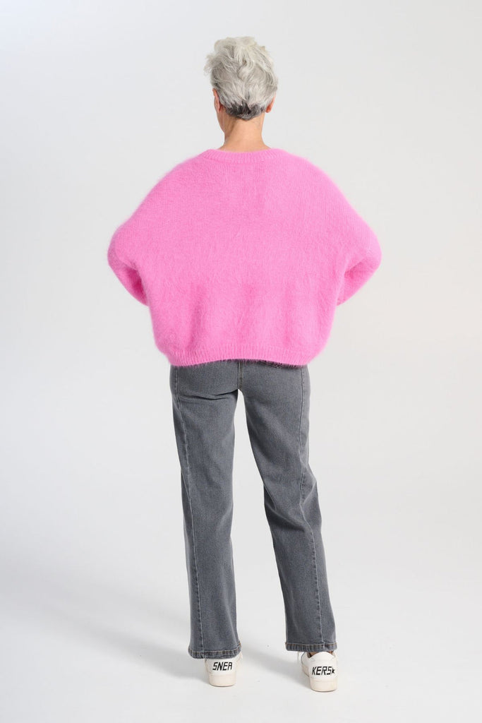 Olga De Polga Montreal Angora Knit Sweater - Bubblegum