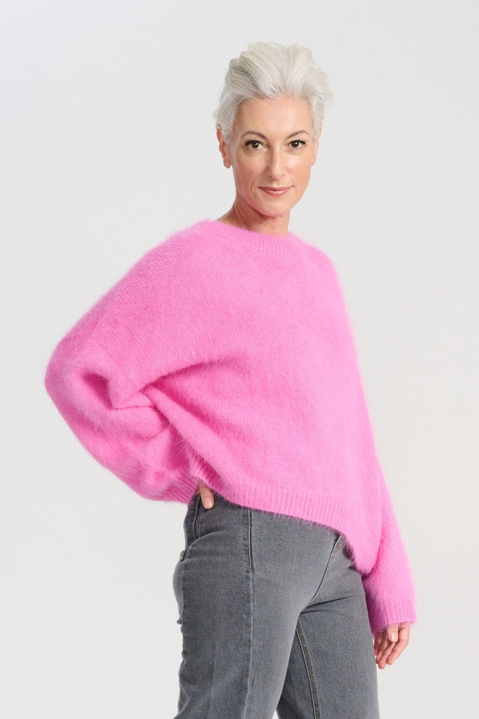 Olga De Polga Montreal Angora Knit Sweater - Bubblegum