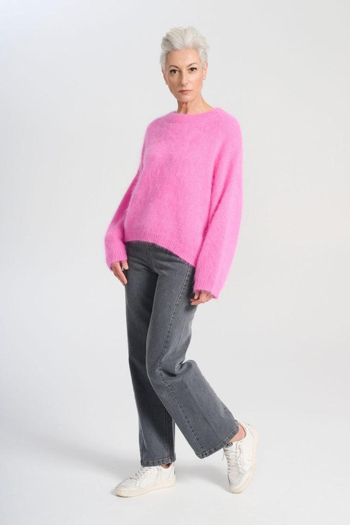 Olga De Polga Montreal Angora Knit Sweater - Bubblegum