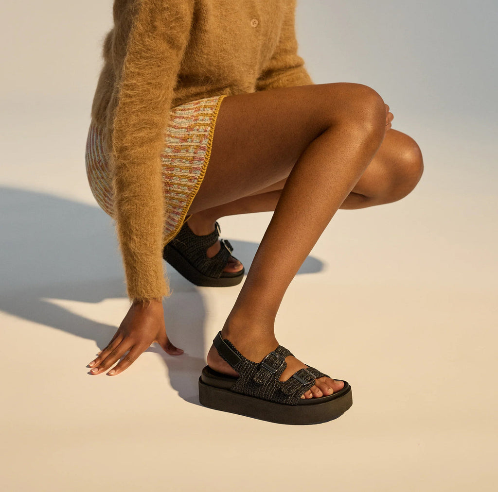 Rollie Ace Sandal Weave - Black