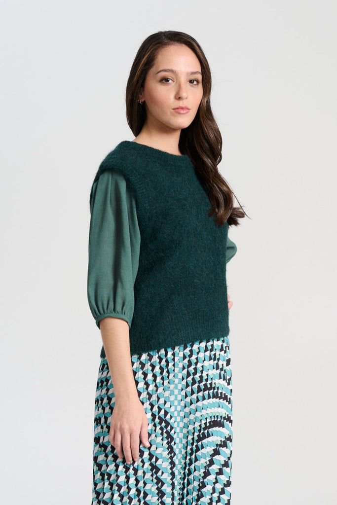 Olga De Polga Aspen Knit Vest - Teal