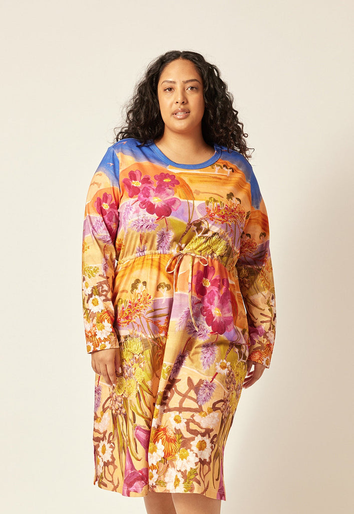 Nancybird Halo Drawstring Dress - Central Desert