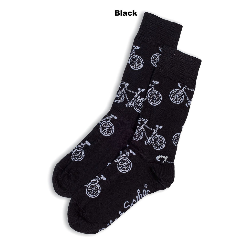 Otto & Spike Cotton Socks - Black Bike
