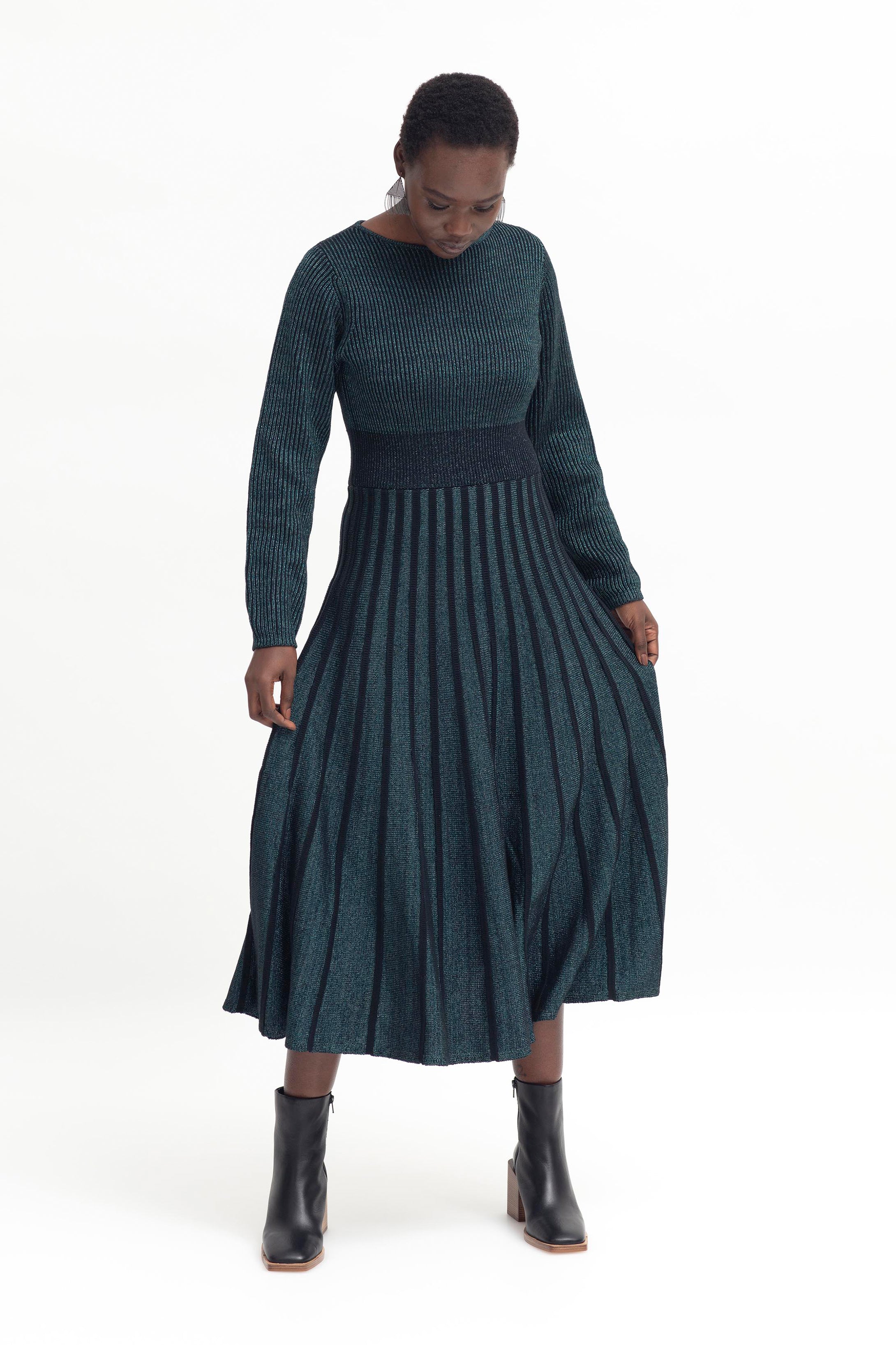 Metallic teal dress clearance