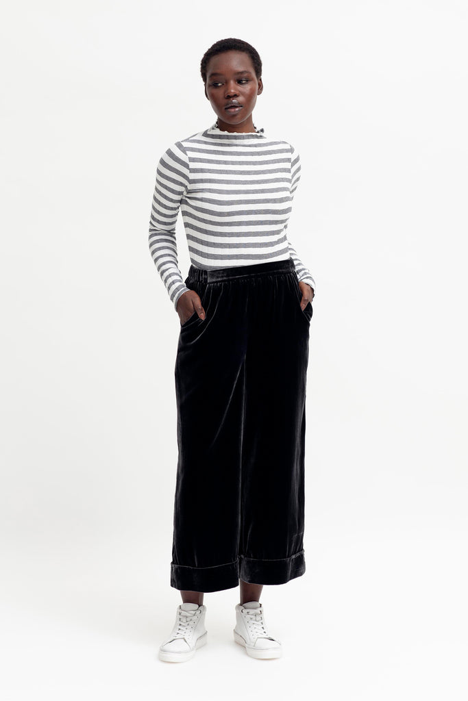 Elk Metti Velvet Pant - Charcoal