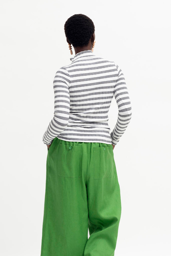 Elk Skiva Top - White/Black Stripe