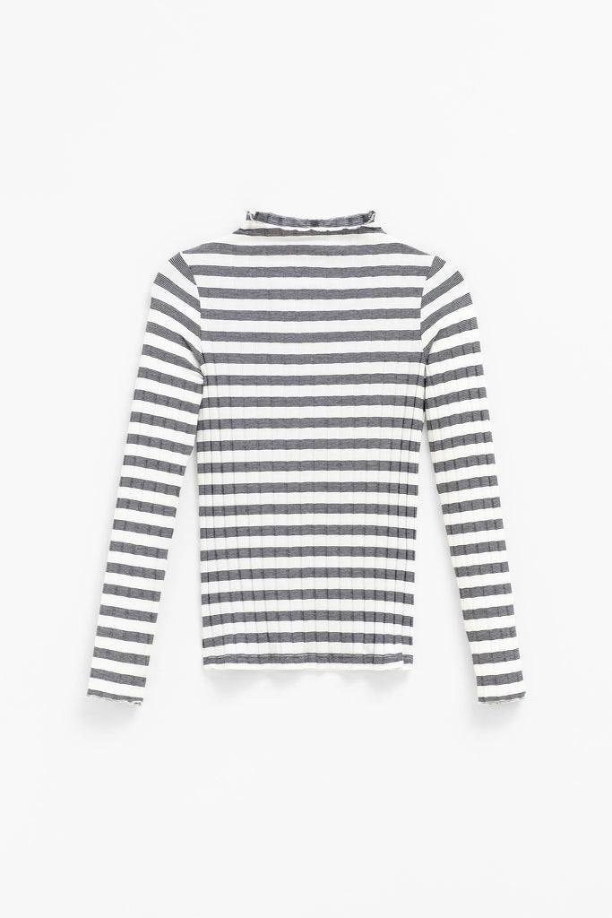 Elk Skiva Top - White/Black Stripe