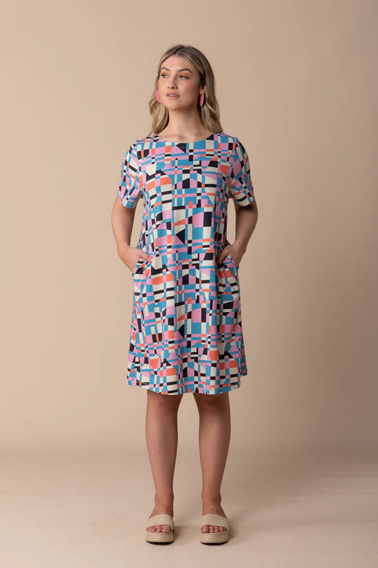 Frock Me Out Tee Dress - Mosaic