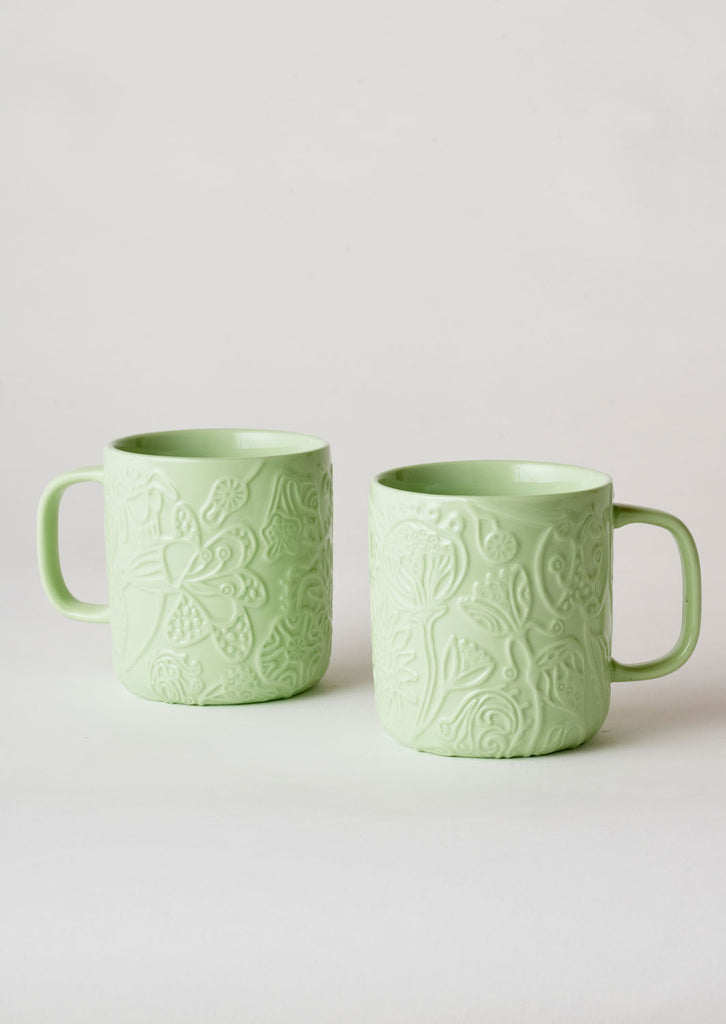 Angus & Celeste Imaginary Botanical Mug Set - Green