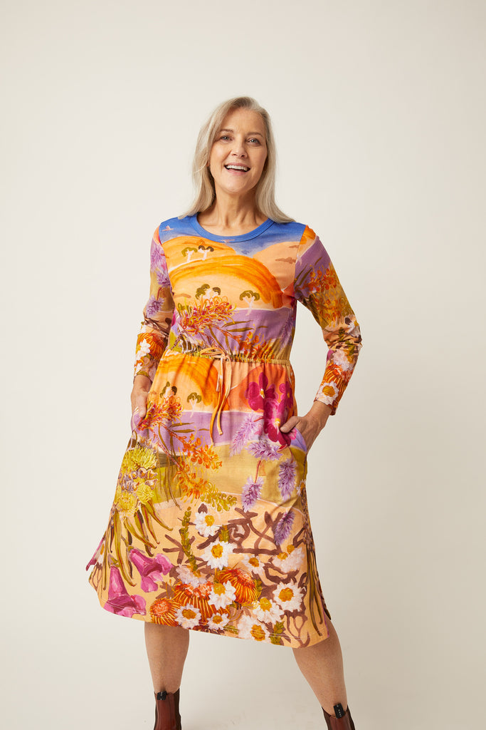 Nancybird Halo Drawstring Dress - Central Desert