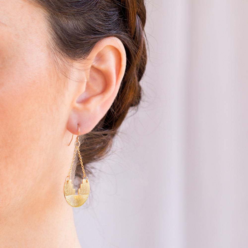 Geneine Honey Etched Earrings