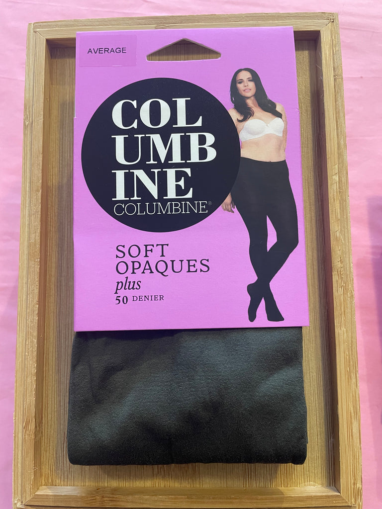 Columbine Plus Size 50D Opaque Tights - Khaki