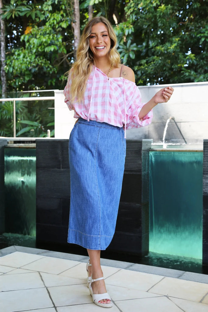Olga De Polga Detroit Denim Skirt