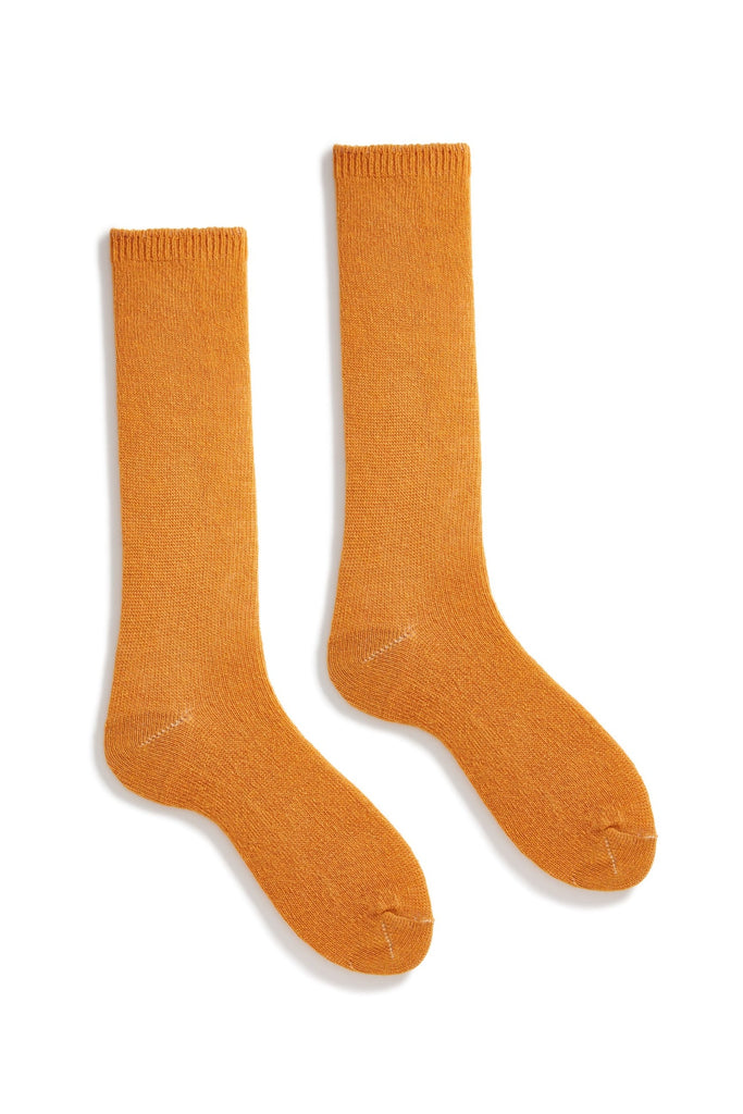 Lisa B Wool Cashmere Crew Socks - Solid